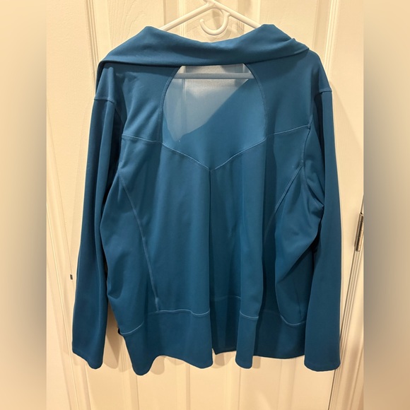 Livi Active Teal Asymmetric Zip Bomber Jacket - Picture 2 of 3